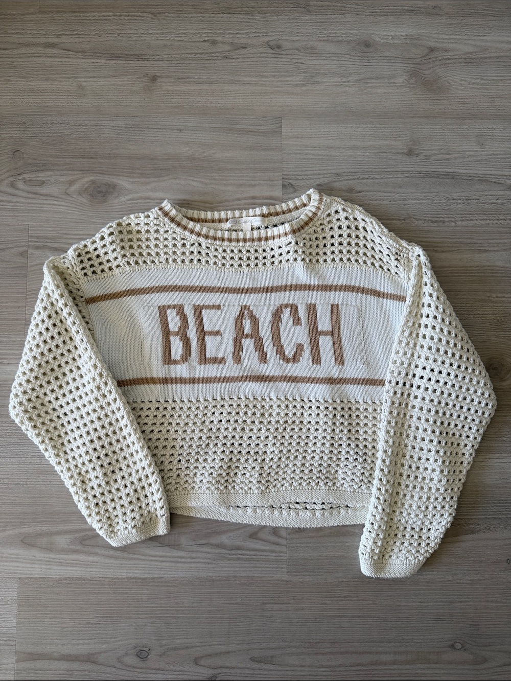 Quiet Storm Beach Knit Crochet Pullover Sweater